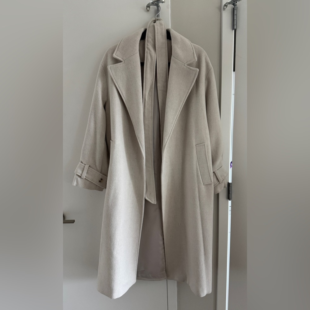 Stradivarius Cream Trench Coat